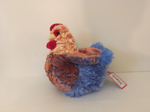 Douglas Henrietta Blue/Orange Lace Hen Plush #1798 UPC #767548140567
