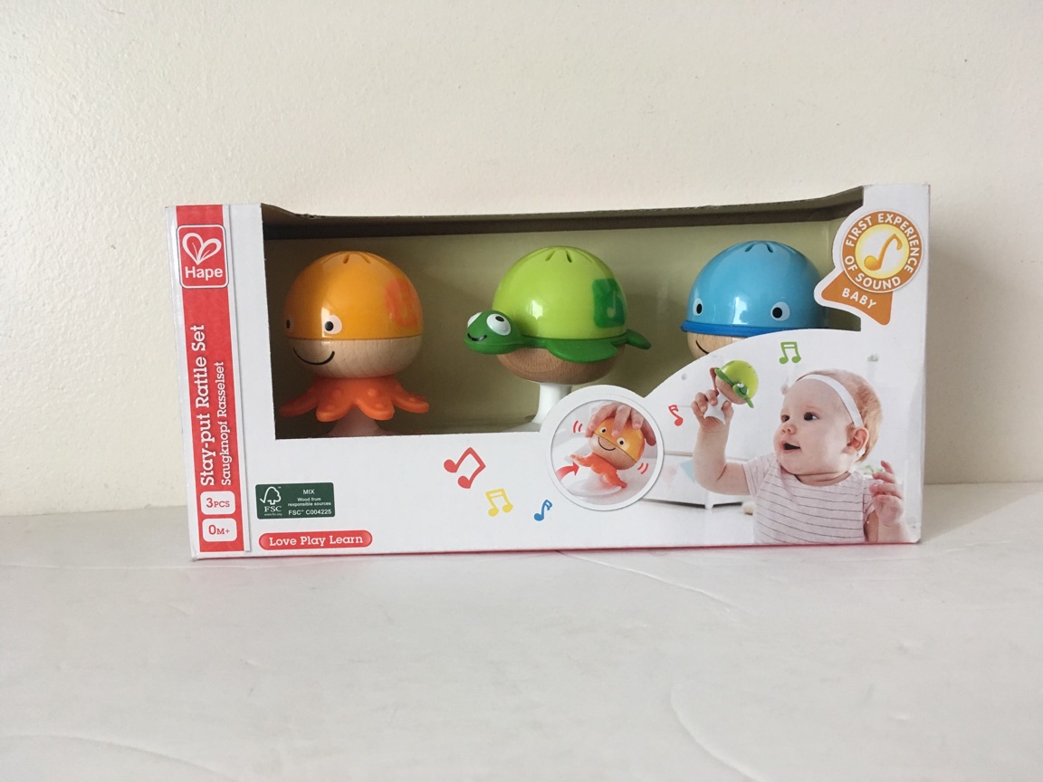 Hape Stay Put Rattle Set UPC #6943478017696