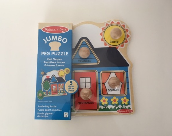 Melissa & Doug Jumbo Peg Puzzle - First Shapes UPC #000772020534