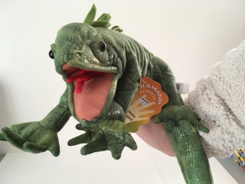Folkmanis Iguana Puppet UPC #638348022585