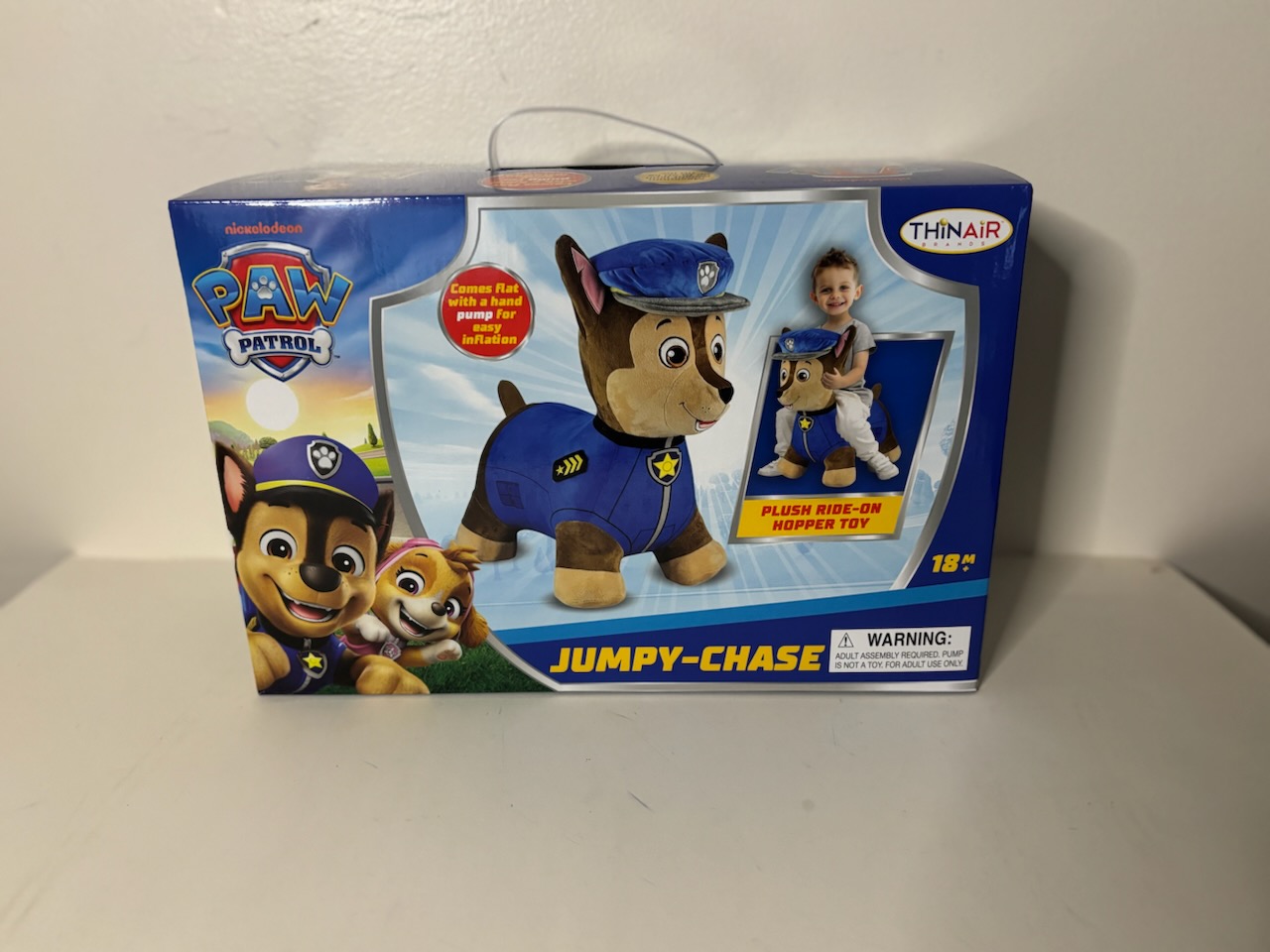 Thin Air Nickelodeon Paw Patrol Jumpy Chase Ride-on Toy UPC #850072174310