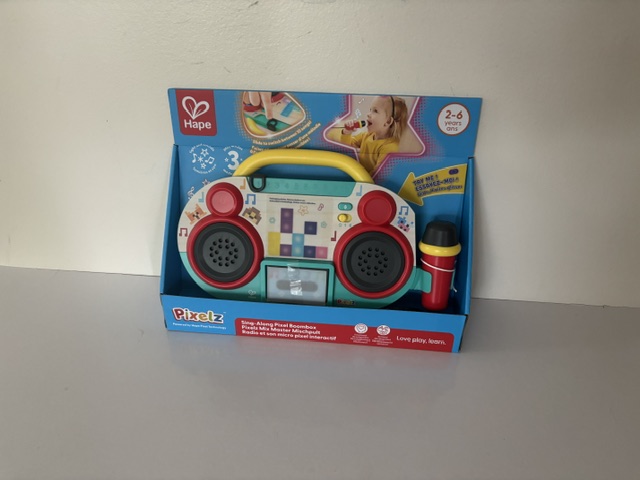 Hape Sing-Along Pixel Boombox UPC #6943478057579