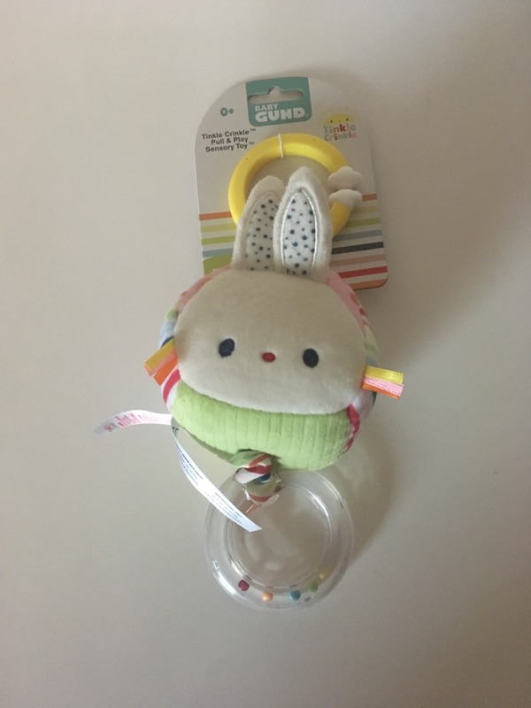 Gund Baby Tinkle Crinkle Pull & Play Sensory Toy #6063133