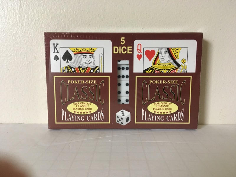 Classic Poker Playing Cards with Dice UPC #025766005557