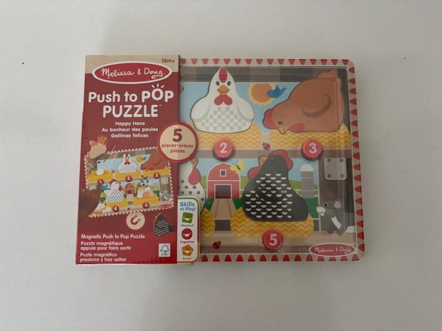 Melissa & Doug Push to Pop Happy Hens Puzzle UPC #000772504973