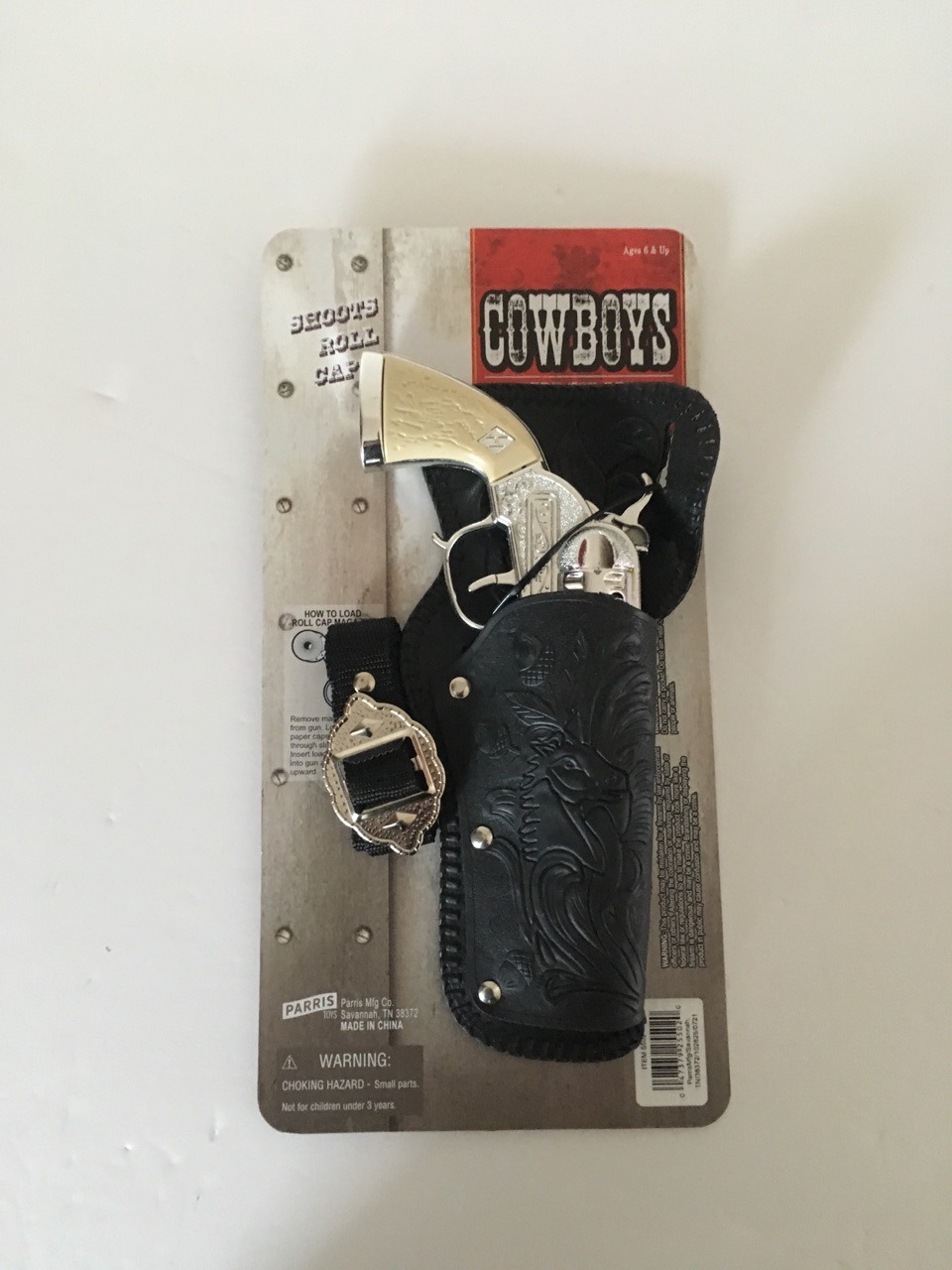 Parris Cowboys Western Toy Replica Die Cast Metal Pistol UPC #047379255020