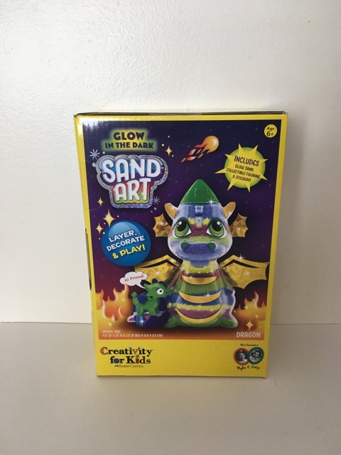 Creativity for Kids Glow in the Dark Sand Art Dragon UPC #092633319215