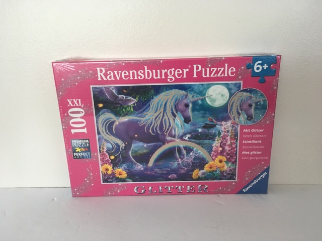 Ravensburger Glitter Unicorn Kingdom Puzzle #12980 UPC #4005556129805
