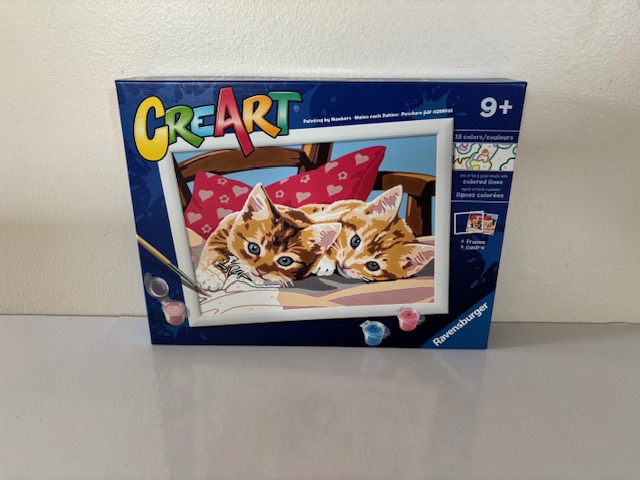 Ravensburger CreArt Two Cuddly Cats Paint by Numbers Set UPC #4005555230823