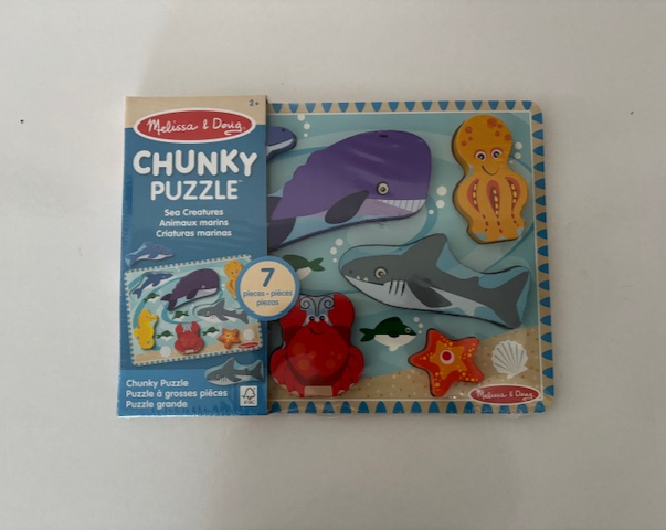 Melissa & Doug Chunky Puzzle - Sea Creatures UPC #000772503594