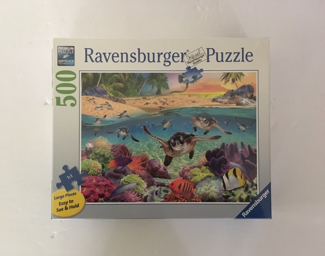 Ravensburger Large Format Race of the Baby Sea Turtles Puzzle UPC #4005556174560