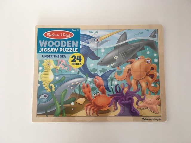 Melissa & Doug Wooden Jigsaw Puzzle Under the Sea UPC #000772029384