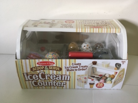 Melissa & Doug Scoop & Serve Wooden Ice Cream Counter UPC #000772092869