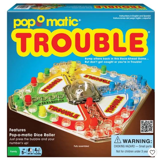Hasbro Pop O Matic Trouble Game UPC #714043011762