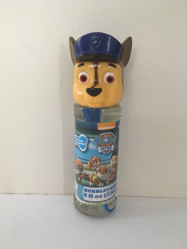 Little Kids Paw Patrol Chase Bubbles UPC #093539831023