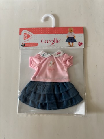 Corolle 12" Doll Ruffle Skirt & T-Shirt 111060 UPC #4062013111063