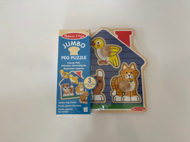 Melissa & Doug Jumbo Knob Puzzle - House Pets UPC #000772020558