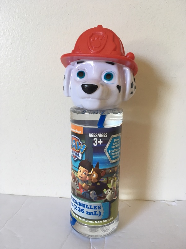 Little Kids Paw Patrol Marshall Bubbles Solution UPC #093539831016