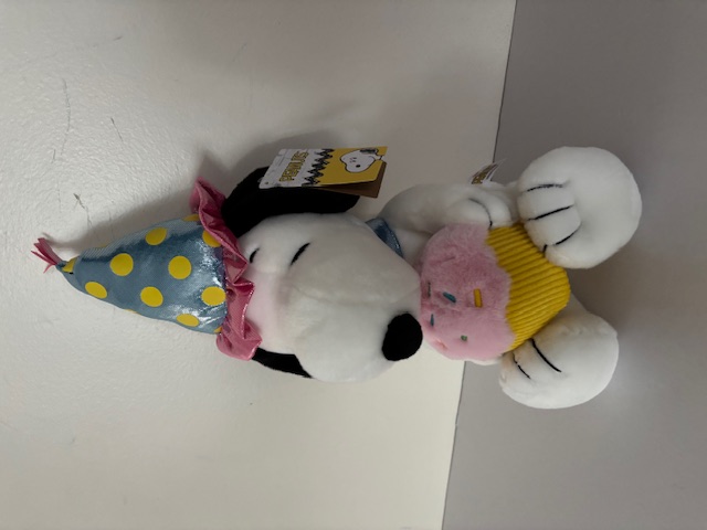 Aurora Peanuts Birthday Snoopy Plush UPC #092943405097