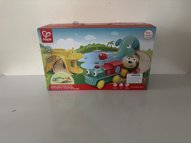 Hape Jungle Animals Railway Set UPC #6943478058859
