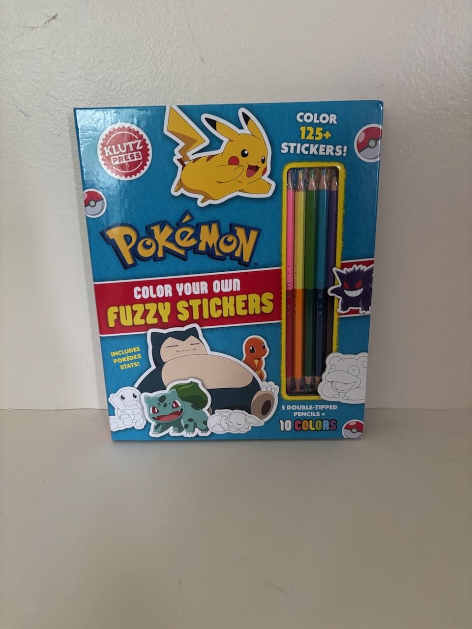 Klutz Pokemon Color Your Own Fuzzy Stickers UPC #9781546176848