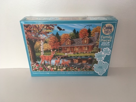 Cobble Hill Family Pieces Puzzle - Cottage Pond UPC #625012470360