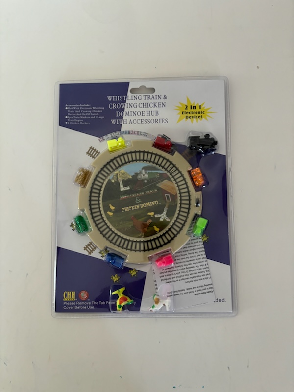 Whistling Train & Crowing Chicken Dominoe Hub with Accessories UPC #704551401766
