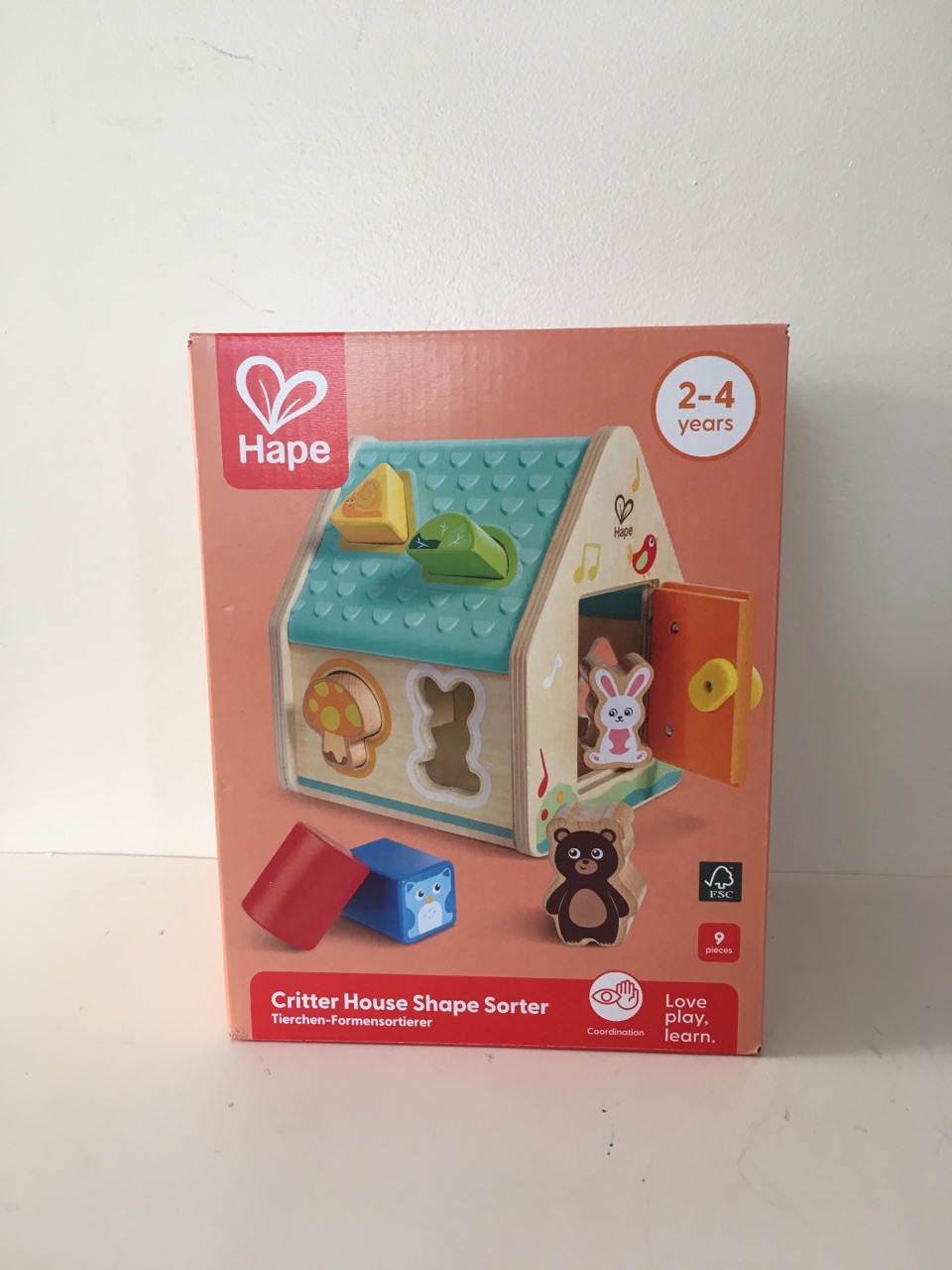 Hape Critter House Shape Sorter UPC #6943478045422
