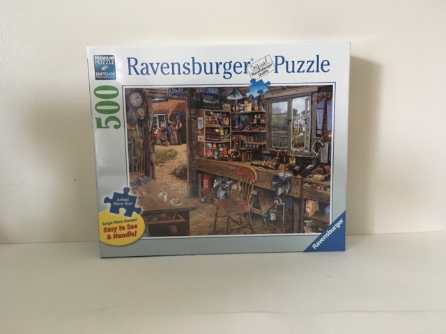 Ravensburger Large Format Dad's Shed Puzzle UPC #4005556148592