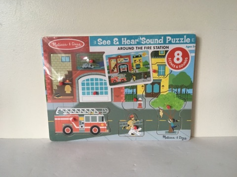 Melissa & Doug See & Hear Sound Puzzle - Around Fire Station UPC #000772007368