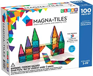 Magna Tiles Clear Colors 100-Piece Set UPC #631291043003