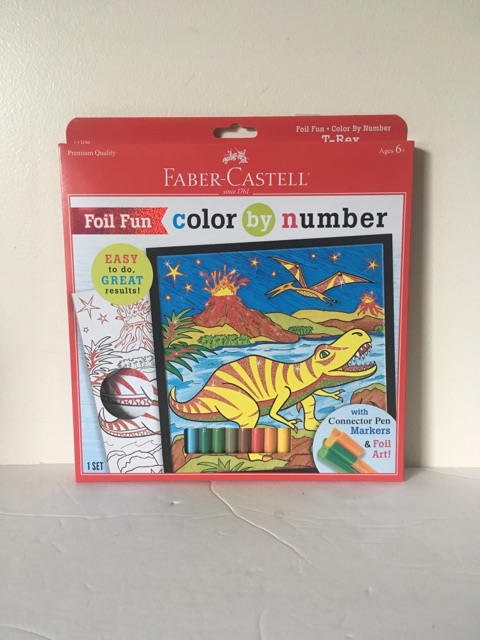Creativity for Kids Foil Fun Color by Number T-Rex UPC #092633304860