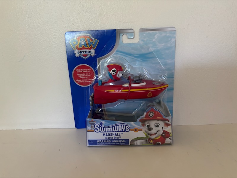 SwimWays Paw Patrol Marshall Rescue Boat UPC #681147048614