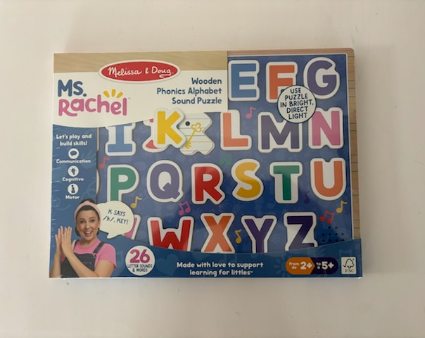 Melissa & Doug Ms. Rachel Wooden Phonics Alphabet Sound Puzzle UPC #000772503792