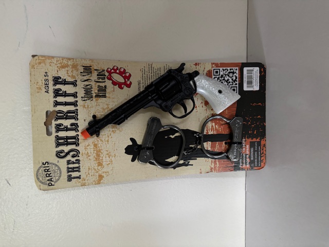 Parris The Sheriff Play Pistol & Handcuff Set UPC #047379046215