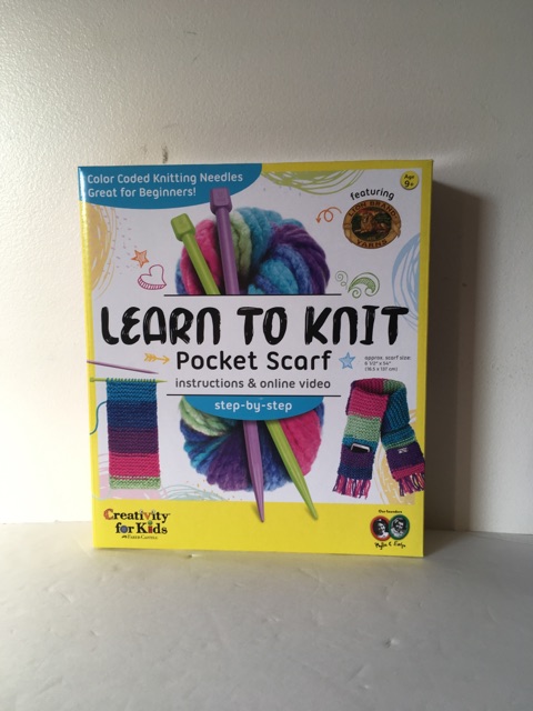Creativity for Kids Learn to Knit Pocket Scarf Kit