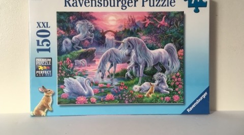 Ravensburger Unicorns in the Sunset Glow Puzzle UPC #4005556100217
