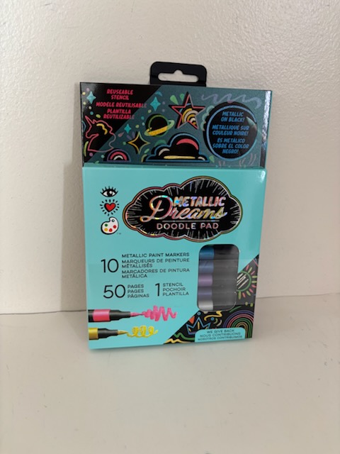 Bright Stripes Metallic Dreams Doodle Pad UPC #6972569241405