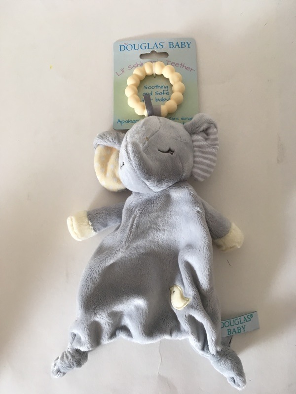 Douglas Lil Sshlumpie Teether - Elephant #6356 UPC #767548140826