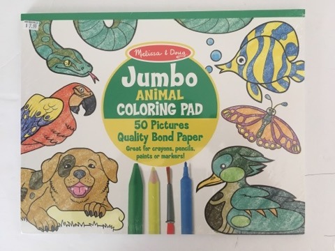 Melissa & Doug Jumbo Animal Coloring Pad UPC #000772042000