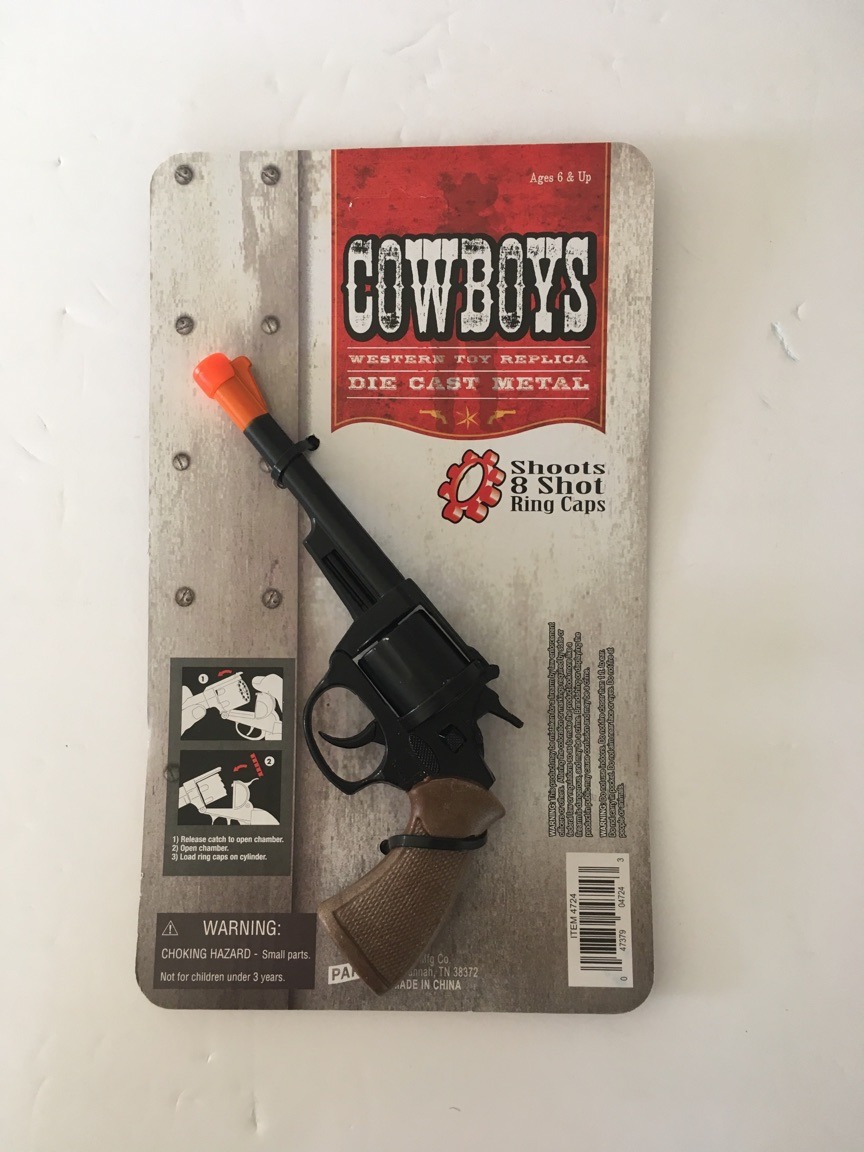Parris Cowboys Western Toy Replica Die Cast Metal Pistol UPC #047379047243