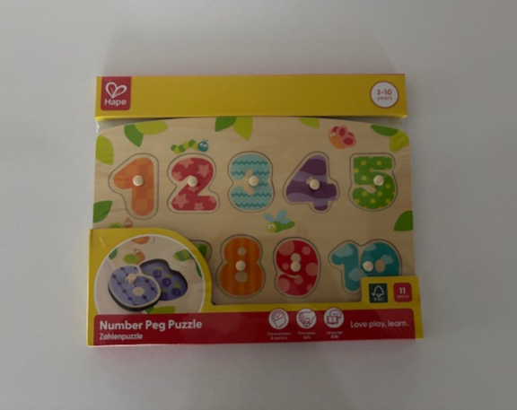 Hape Number Peg Puzzle UPC #6943478018884