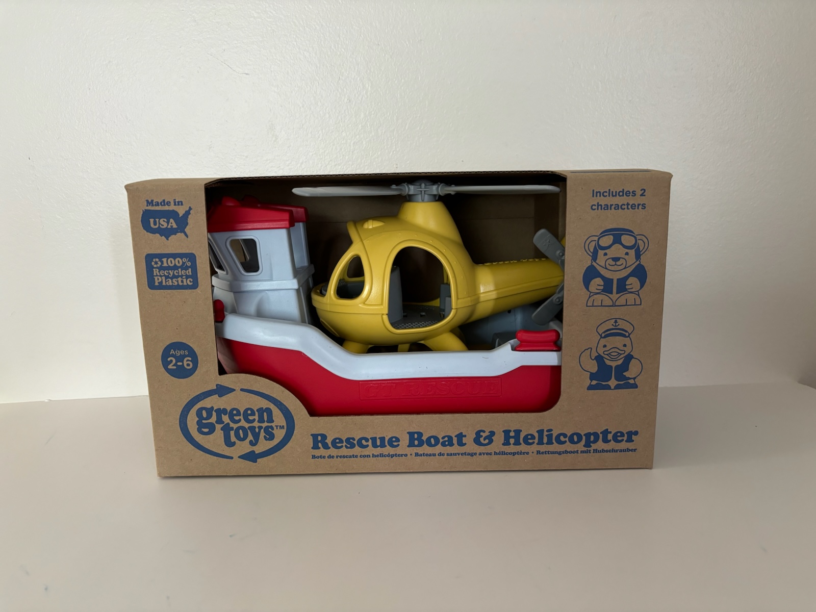 Green Toys Rescue Boat & Helicopter UPC #816409011550