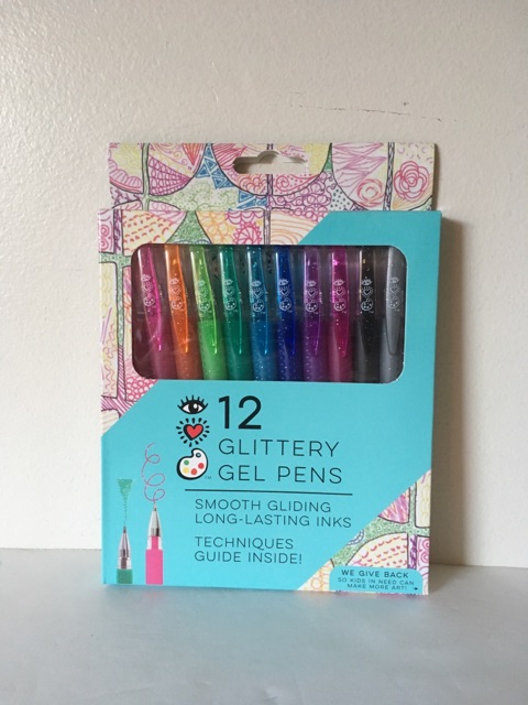 Bright Stripes Glittery Gel Pens UPC #6972569240224