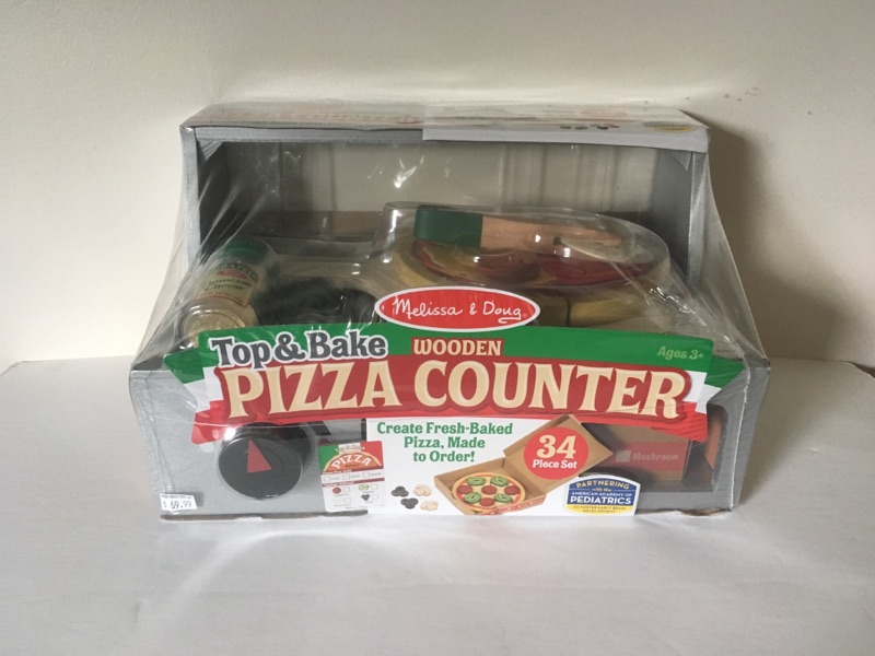 Melissa & Doug Wooden Pizza Counter Set UPC #000772094658