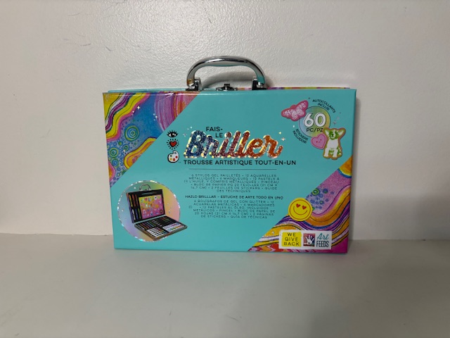 Bright Stripes Make it Sparkle All in One Art Case UPC #6972569241382