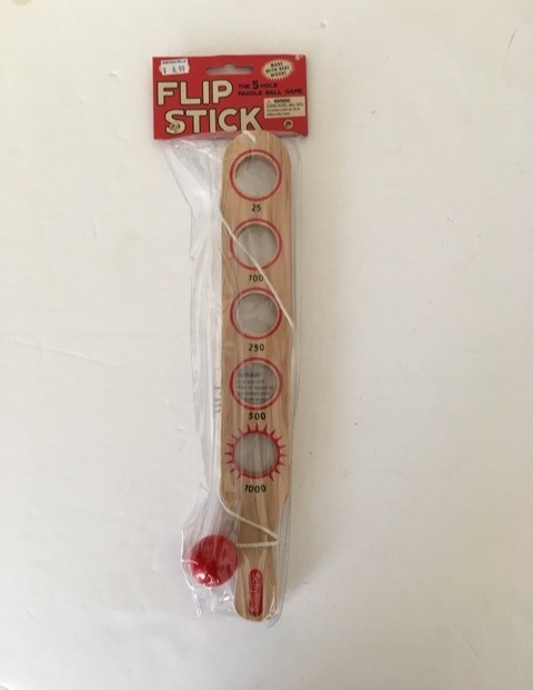 Flip Stick The 5 Hole Paddle Ball Game UPC #019649235513