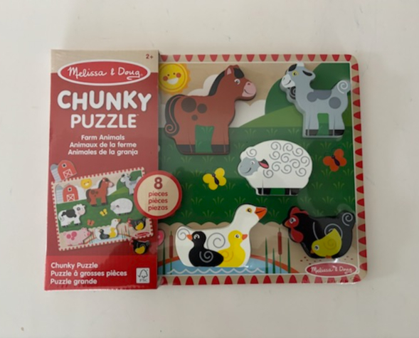 Melissa & Doug Farm Animals Chunky Puzzle UPC #000772037235