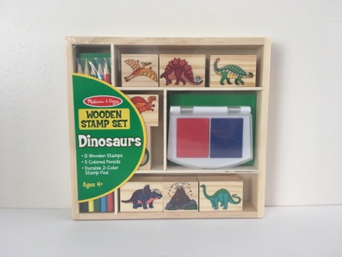 Melissa & Doug Wooden Stamp Set - Dinosaurs UPC #000772016339