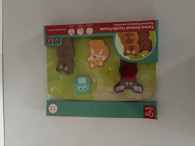Hape Forest Animal Tactile Puzzle UPC #6943478018716